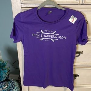 Women’s new with tag, Christian iron, sharpens, iron graphic canvas, T-shirt, M